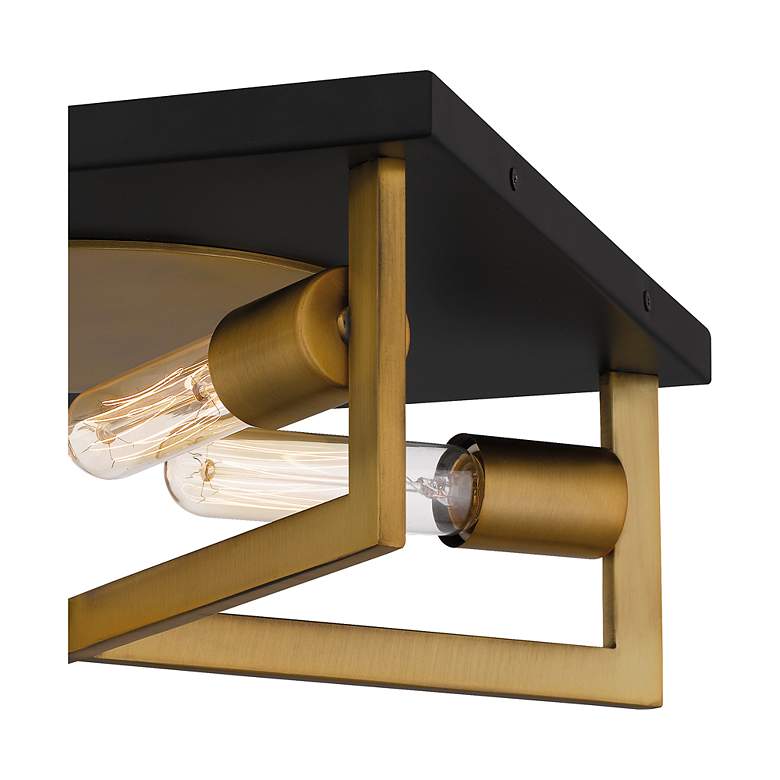 Image 7 Brunson 4-Lt Aged Brass Flush Mt more views