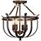 Brunswick 15" Wide Bronze Cage 4-Light Ceiling Light