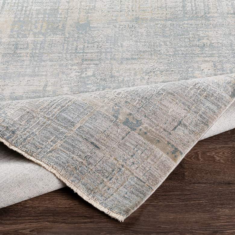 Image 4 Brunswick BWK-2301 7'10"x10'3" Gray and Ice Blue Area Rug more views