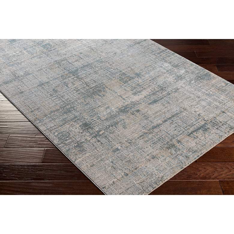 Image 6 Brunswick BWK-2301 7'10"x10'3" Gray and Ice Blue Area Rug more views