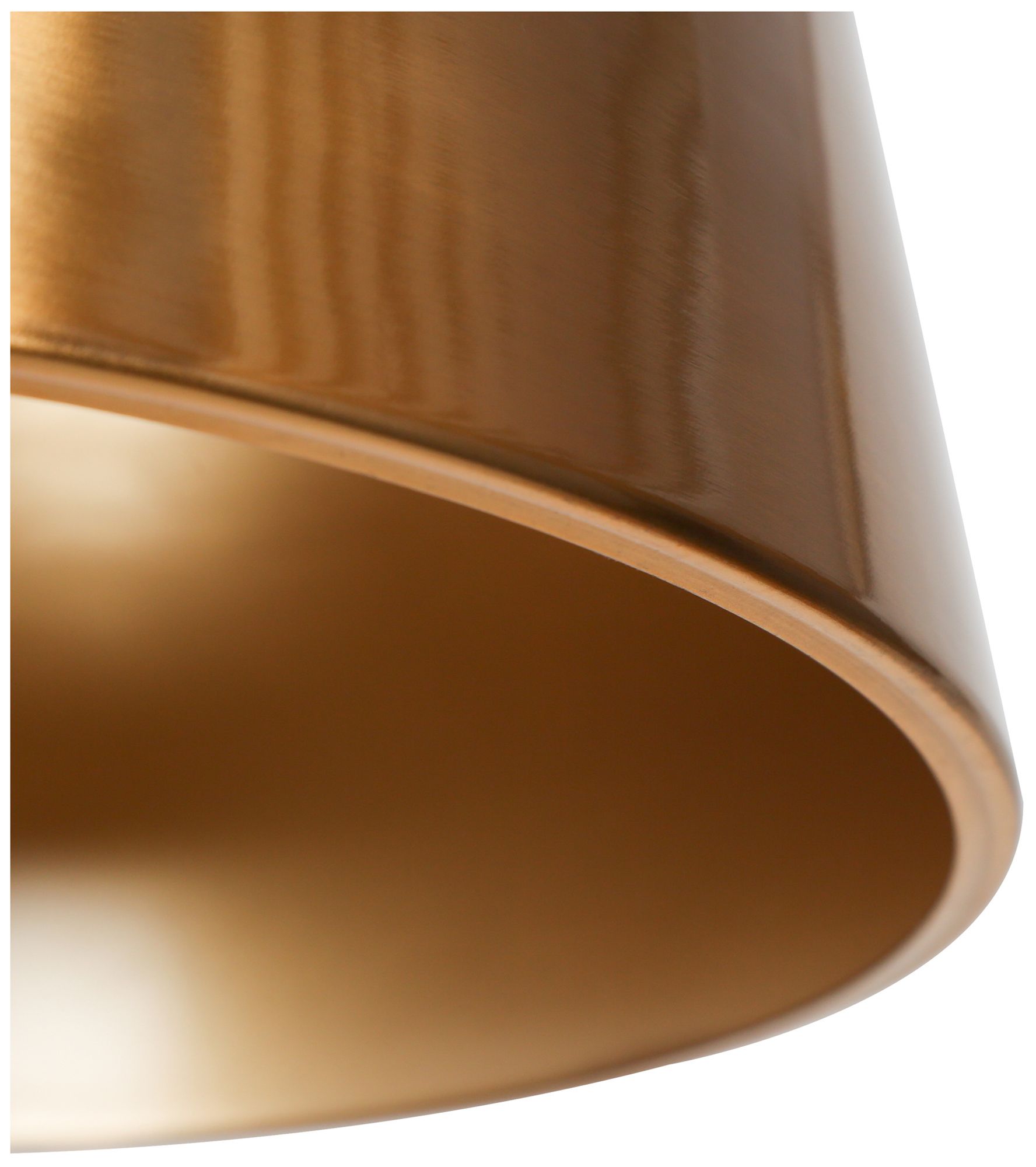 Thumbnail3 of Brunxe 10.6"W 1-Light Dome Warm Brass Metal Pendant more views