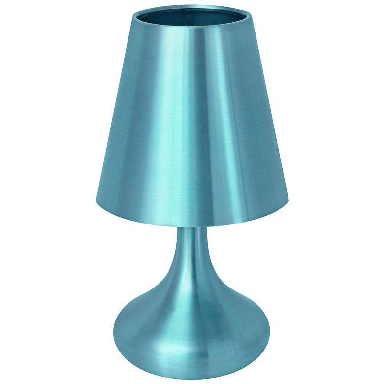 Image 1 Brushed Blue Genie Touch Desk Lamp