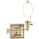 Brushed Brass Finish Plug-In Swing Arm Wall Lamp Base