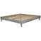 Brushed Gray Solid Pine Wood King Platform Bed