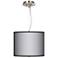 Brushed Nickel 13 1/2"W Pendant Chandelier with Opaque Shade