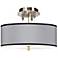 Brushed Nickel 14" Wide Ceiling Light with Opaque Shade