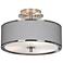 Brushed Nickel 14" Wide Ceiling Light with Translucent Shade