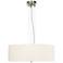 Brushed Nickel 24"W Pendant Chandelier with Opaque Shade