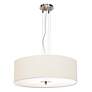 4_Brushed Nickel 24"W Pendant Chandelier with Opaque Shade more views