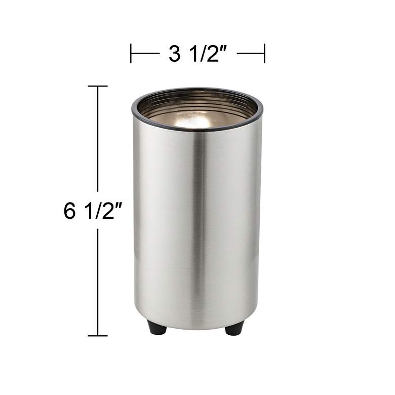 Image 7 Brushed Nickel 6 1/2 inchH PAR20 LED Mini Can Accent Spot Light more views