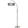 Brushed Nickel Arc Floor Lamp with Translucent Shade