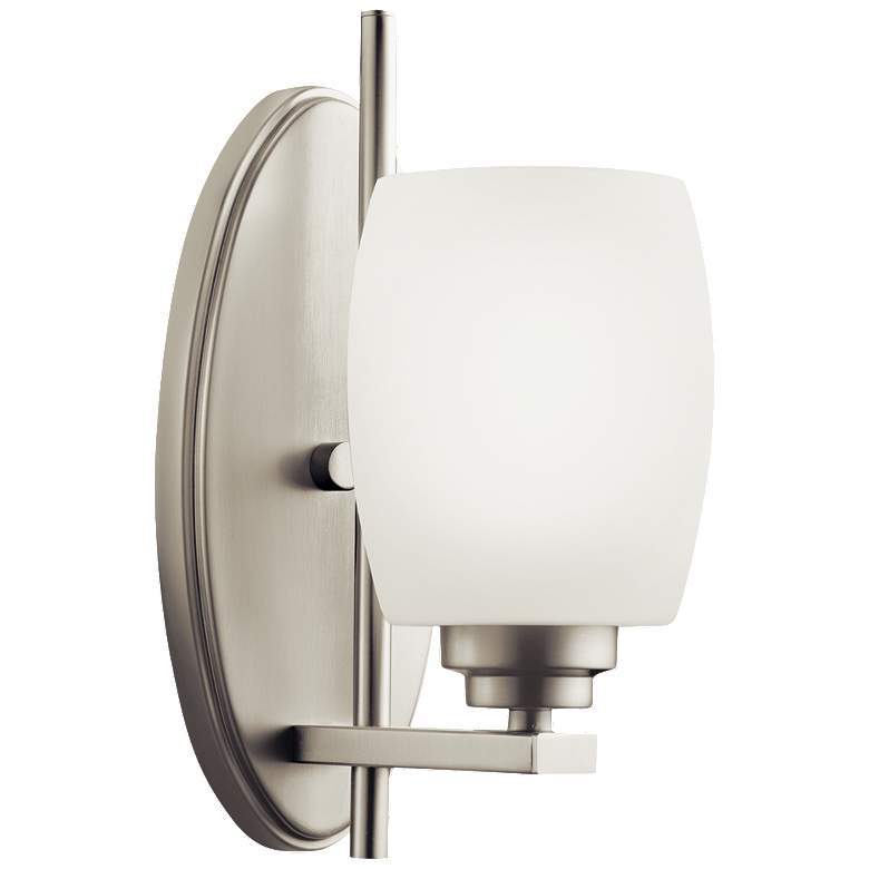 Image 1 Brushed Nickel Eileen 1 Bulb Wall Sconce