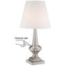 Brushed Nickel Finish 19" High Touch On-Off Table Lamp