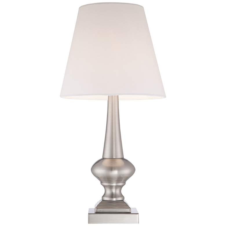 Brushed Nickel Finish 19&quot; High Touch On-Off Table Lamp more views