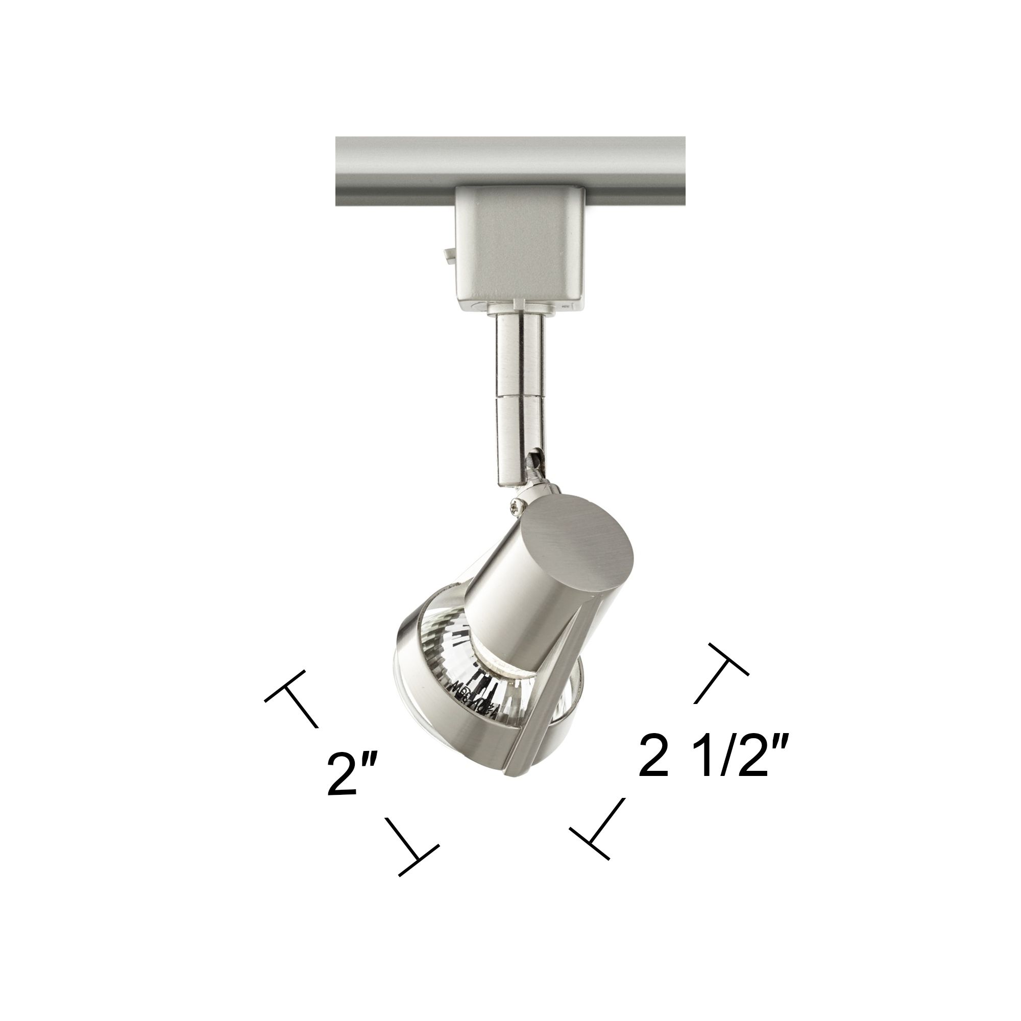 Brushed Nickel GU10 50 Watt Halogen Track Light Head 8K368 Lamps Plus