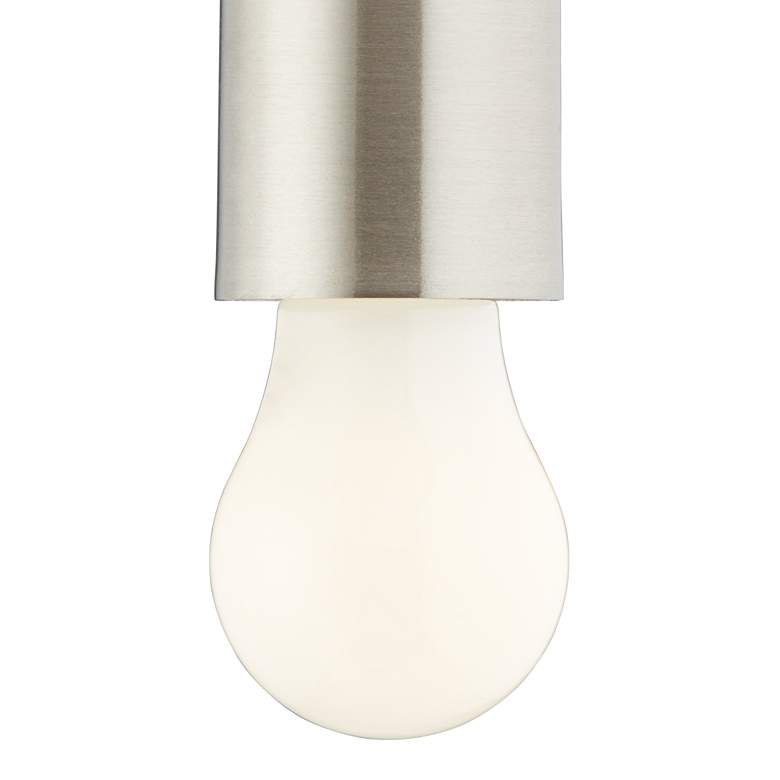 Brushed Nickel Plug-In Hanging Swag Chandelier with Frosted A15 LED Bulb more views