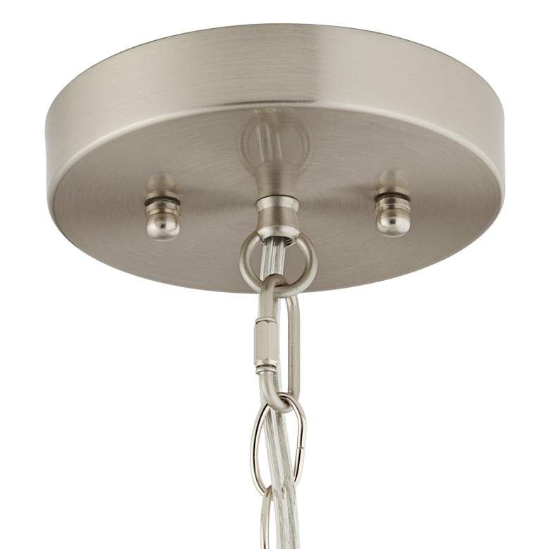 Brushed Nickel Plug-In Hanging Swag Chandelier with Frosted A15 LED Bulb more views