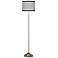 Brushed Nickel Stick Floor Lamp with Translucent Shade