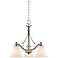Brushed Nickel White Glass 18 3/4" Wide 3-Light Chandelier