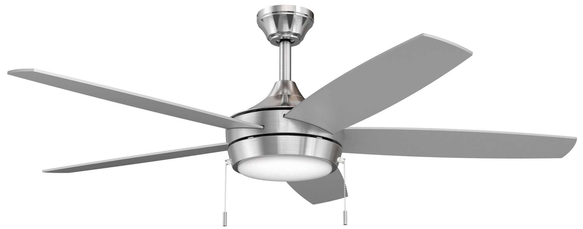 Brushed Nickel with Silver Blades