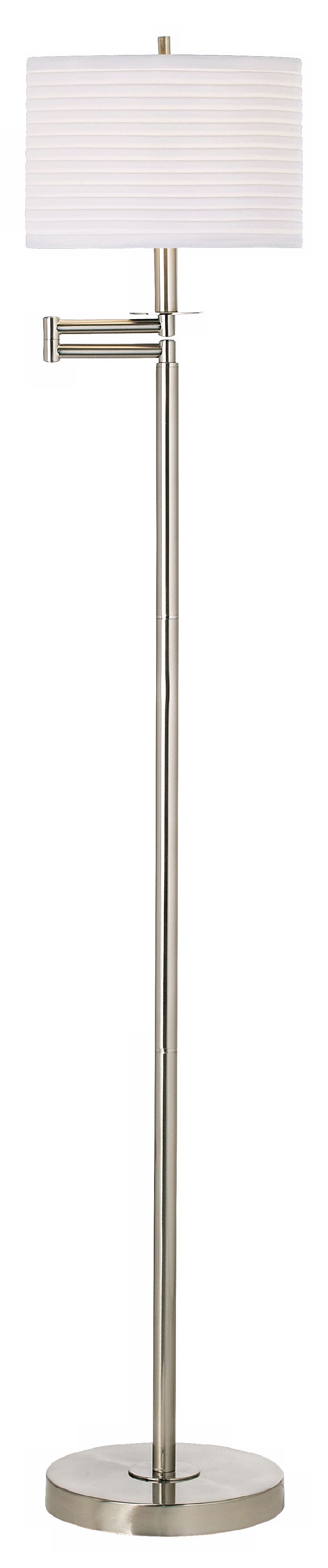 brushed nickel swing arm floor lamp