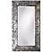 Brushed Silver Embossed Filigree 26" x 46" Wall Mirror