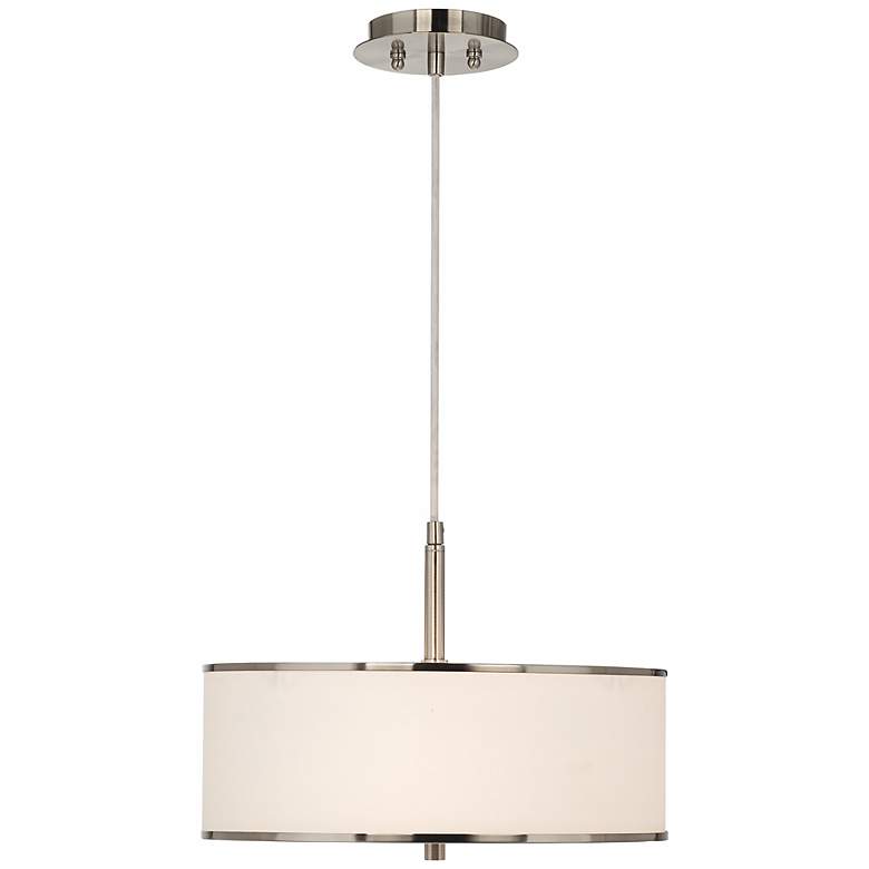 Image 3 Brushed Steel 16 inch Wide Pendant Light more views