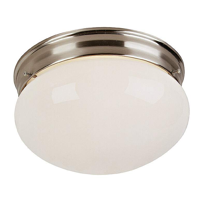 Image 2 Brushed Steel 9 inch Wide Ceiling Light Fixture