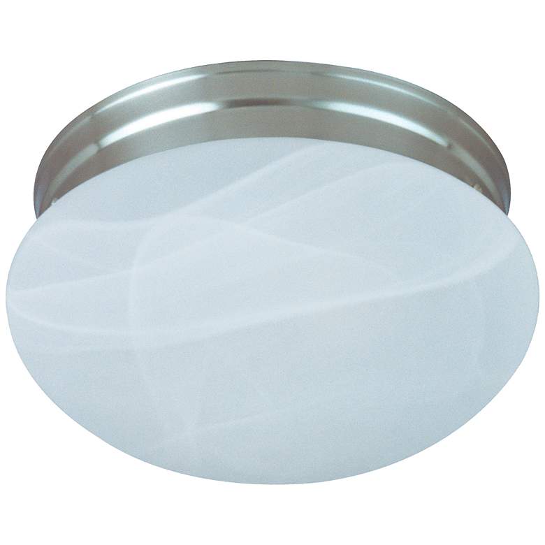 Image 1 Brushed Steel Finish 6 inch High 8 inch Wide Flushmount