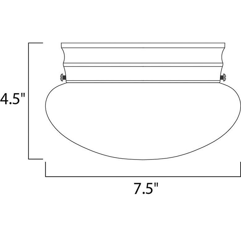 Image 3 Brushed Steel Finish 6" High 8" Wide Flushmount more views