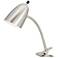 Brushed Steel LED Gooseneck Headboard Clip Lamp