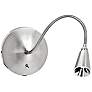 1_Brushed Steel LED Gooseneck Wall Lamp