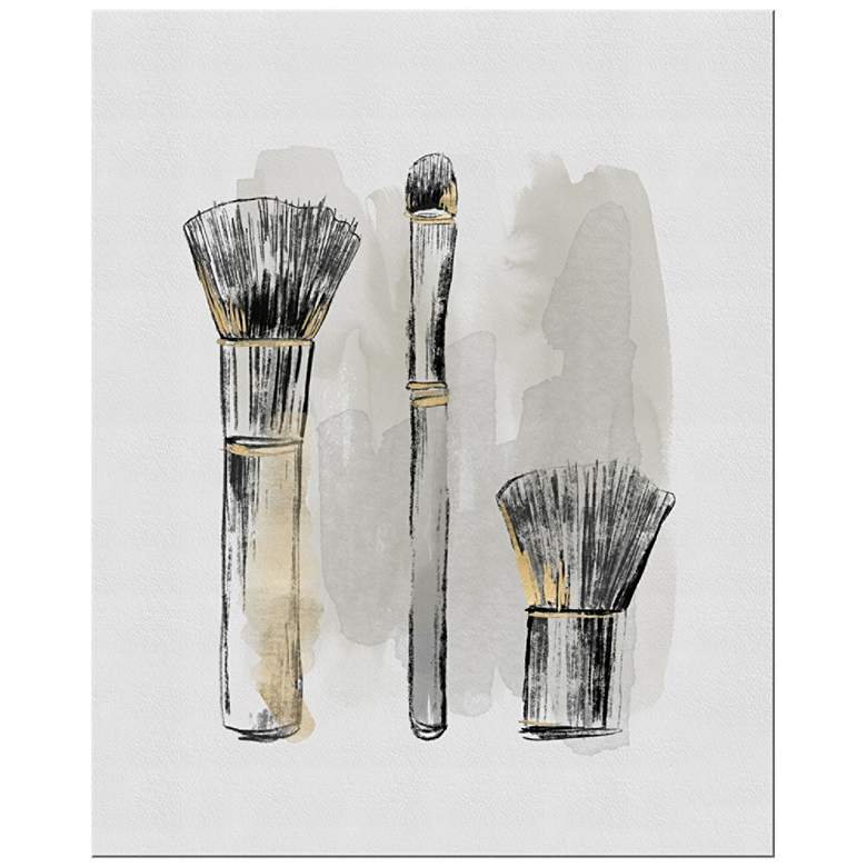 Image 1 Brushes 20" High Rectangular Giclee Canvas Wall Art