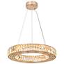 1_Brusmogan 22" Wide Plating Rose Gold LED Chandelier