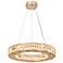 Brusmogan 22" Wide Plating Rose Gold LED Chandelier