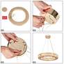 6_Brusmogan 22" Wide Plating Rose Gold LED Chandelier more views