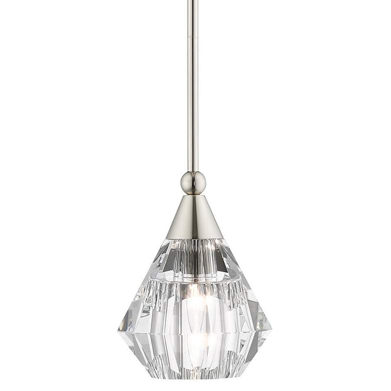 Image 1 Brussels 1 Light Polished Nickel Mini Pendant