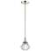 Brussels 1 Light Polished Nickel Mini Pendant