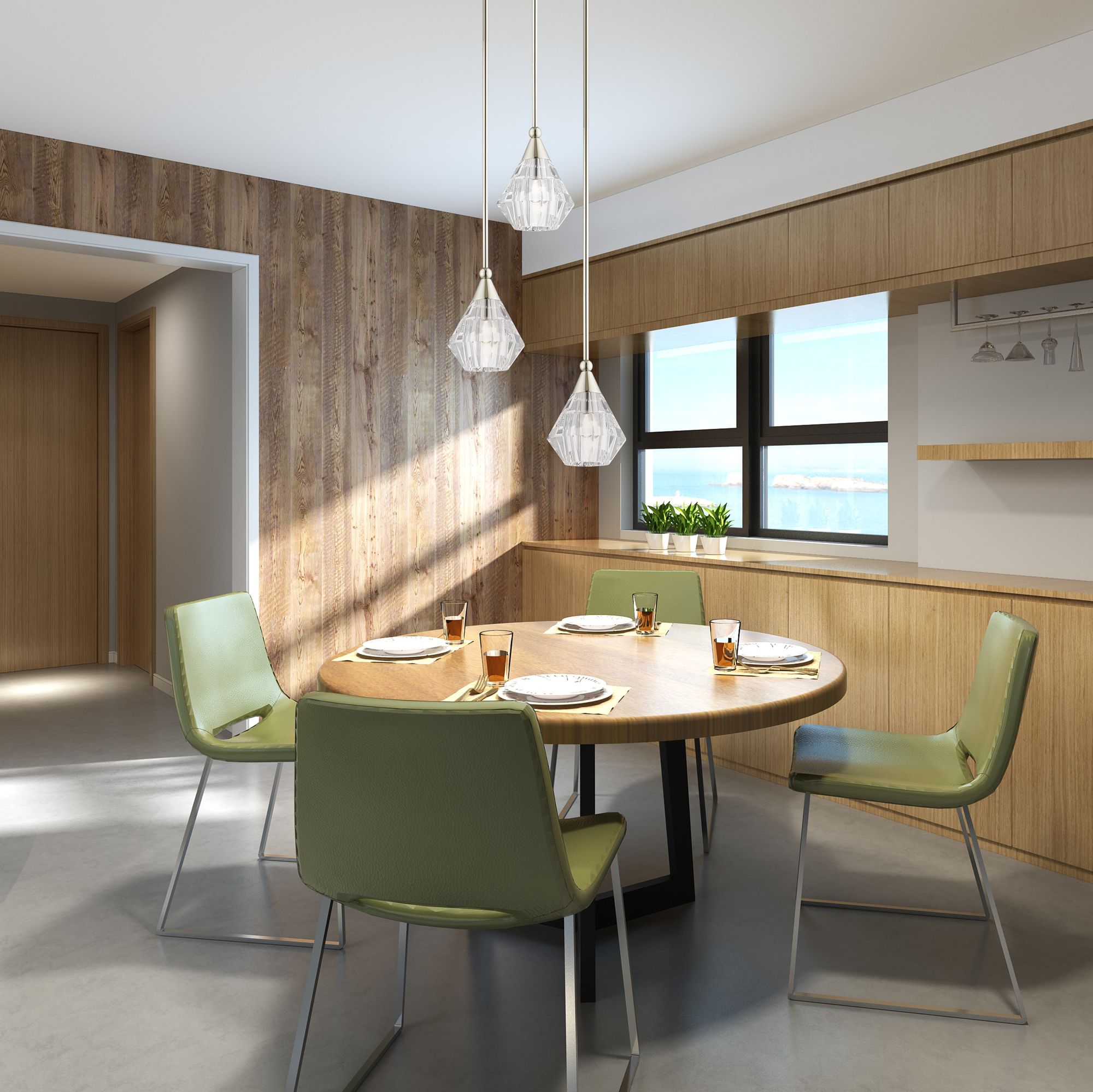 Brussels 1 Light Polished Nickel Mini Pendant