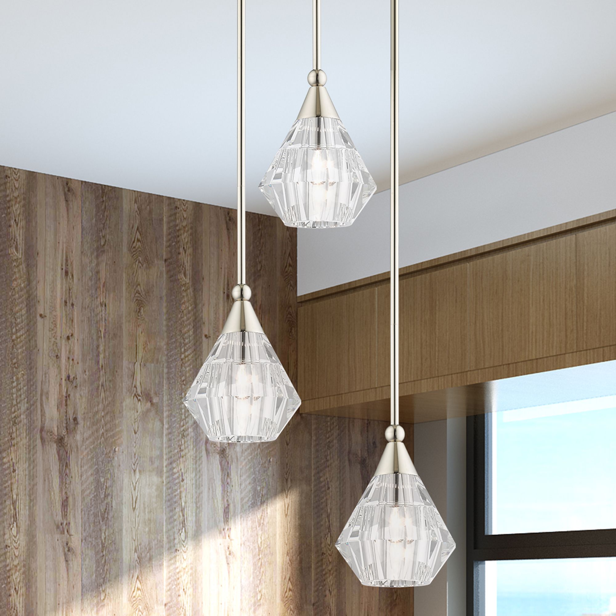 Brussels 1 Light Polished Nickel Mini Pendant