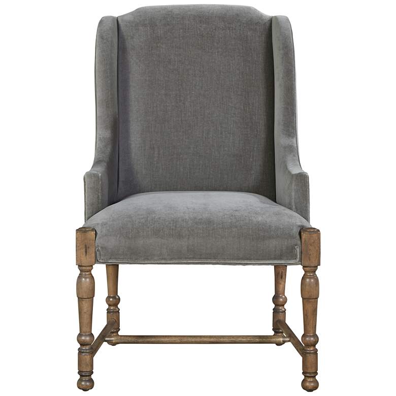 Image 1 Brussels Gray Cloud Velvet Host Armchair