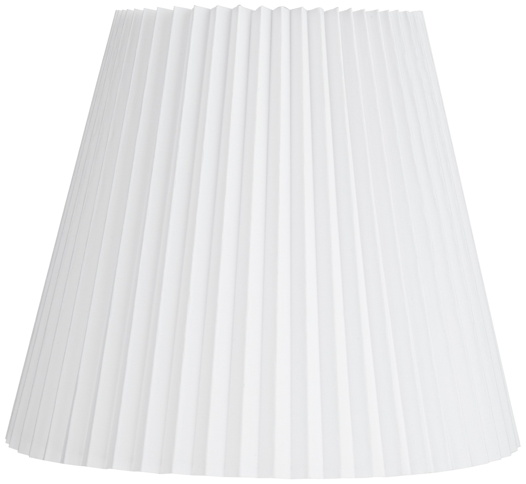 Brussels White Linen Empire Knife Pleat Lamp Shade 10x17x14.75 (Spider