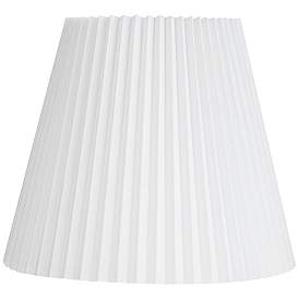 Image1 of Brussels White Linen Empire Knife Pleat Lamp Shade 10x17x14.75 (Spider)