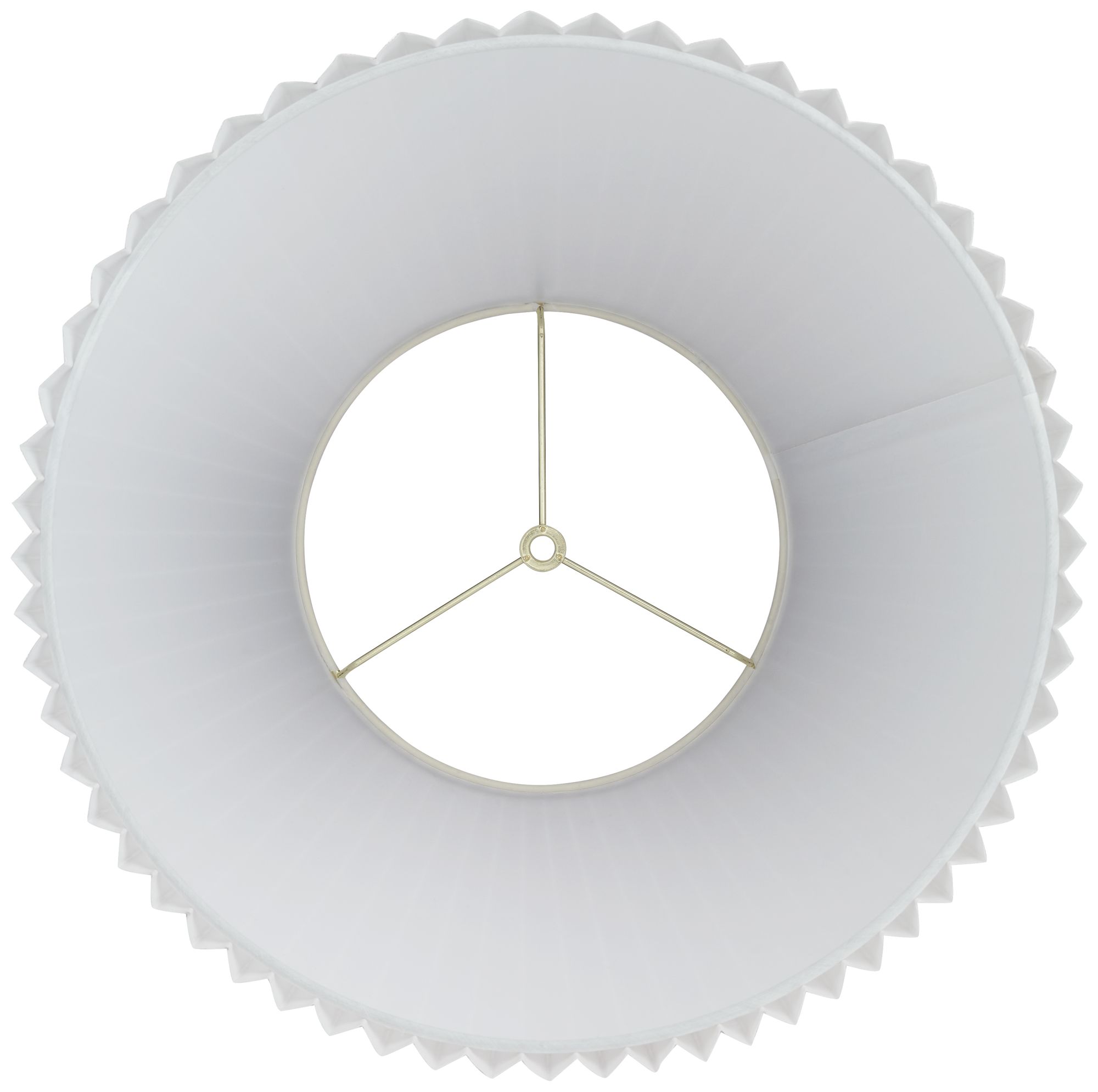 Brussels White Linen Empire Knife Pleat Lamp Shade 10x17x14.75 (Spider