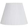 Brussels White Linen Empire Knife Pleat Lamp Shade 11x19x14.5 (Spider)