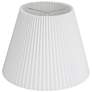 Brussels White Linen Empire Knife Pleat Lamp Shade 11x19x14.5 (Spider)