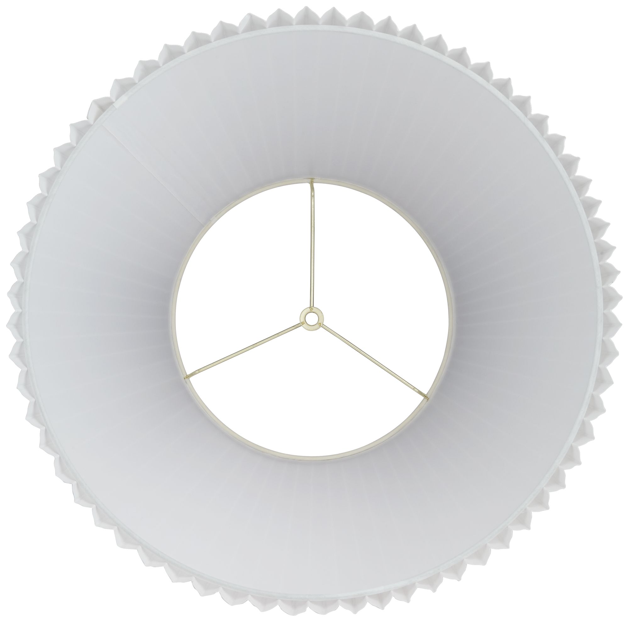 Brussels White Linen Empire Knife Pleat Lamp Shade 11x19x14.5 (Spider