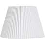 Brussels White Linen Empire Knife Pleat Lamp Shade 9x14.5x10 (Spider)