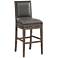 Bryan 26" Charcoal Bonded Leather Swivel Counter Stool