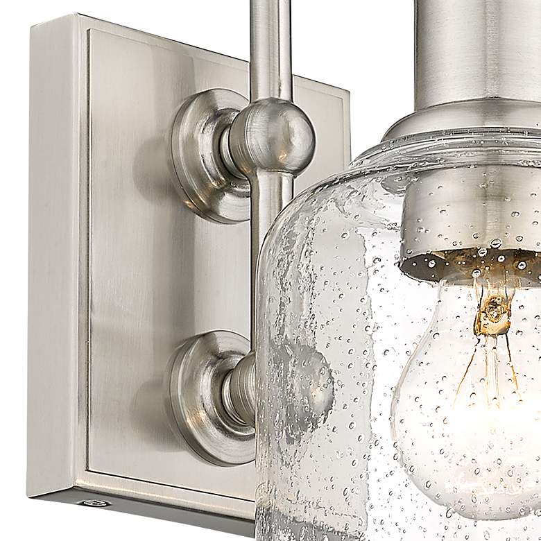 Image 3 Bryant 12 1/4" High Brushed Nickel Metal Wall Sconce more views
